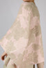 The Aura Poncho - Pink with Beige Flowers