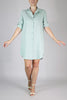 The Mary Shirt Dress - Green Teal