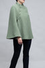 The Margaret Wool Cape - Green Sage