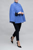 The Margaret Wool Cape - Cobalt Blue