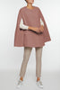 The Giulia Wool Cape - Antique Rose