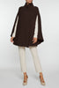 The Rachel Wool Cape - Chocolate Brown