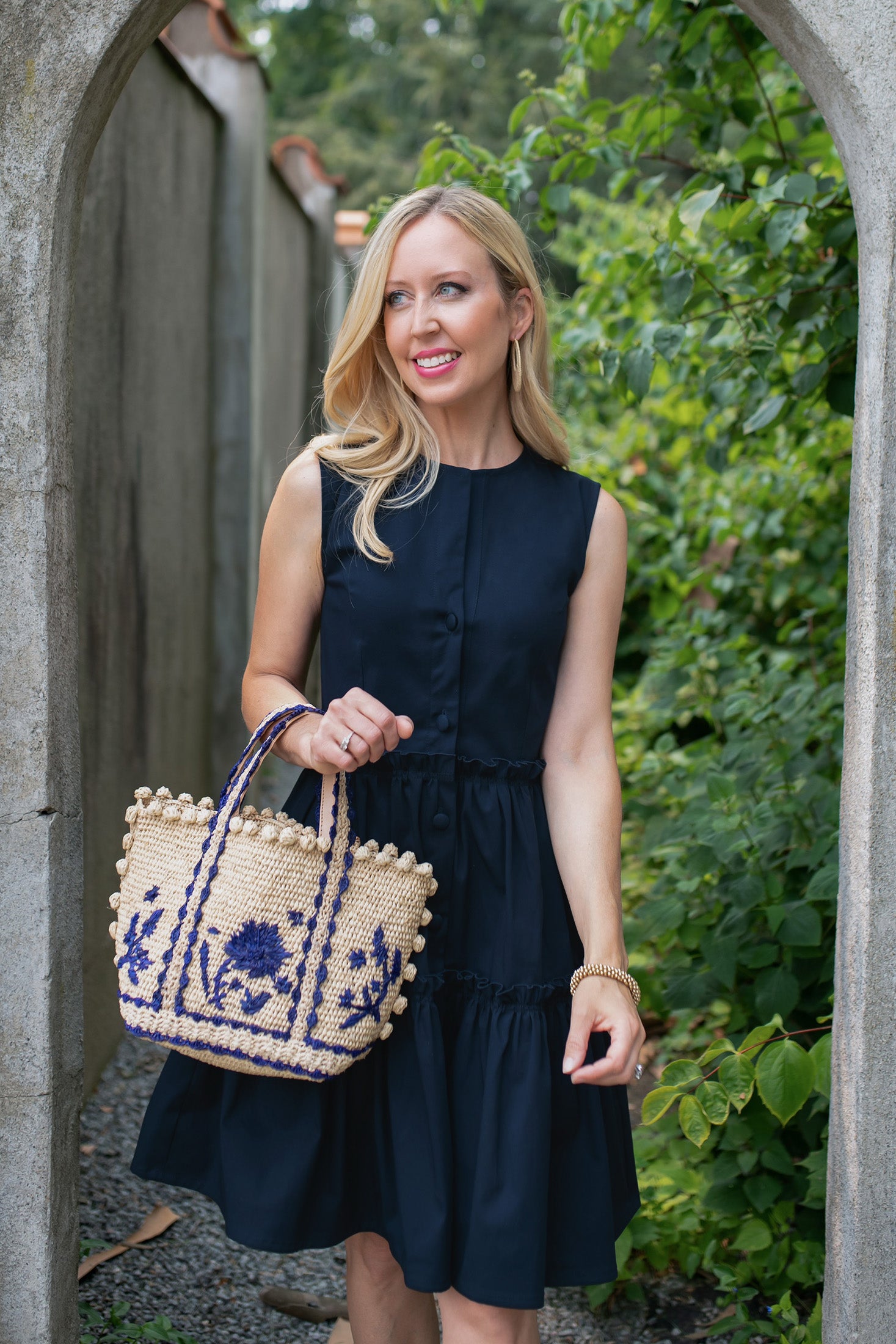 J crew 2024 navy eyelet dress